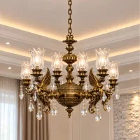 لوستر برنز فرشته شش شعله