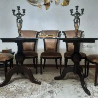 میز نهار خوری 8نفره و 8صندلی