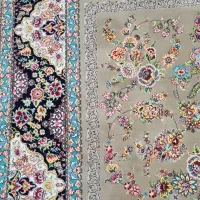 دوتخته فرش 9متری 1200شانه گل دار فیلی رنگ|فرش|تهران, امیریه|دیوار