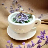 شات شمع فنجان و نعلبکی برای گیفت نامزدی