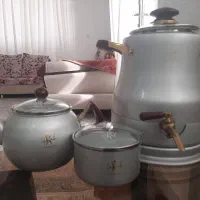 کتری شیر دار با قوری و قندان