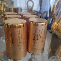 فروش پارچ و لیوان طلایی|ظروف سرو و پذیرایی|برخوار, |دیوار