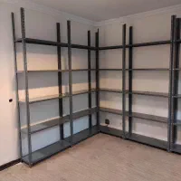 100عدد پالت پیچ و مهره رنگ آبی قرمز و 120 متر قفسه