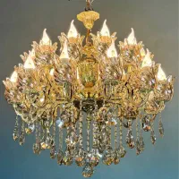 دوگل بیست شعله کریستالی/تماما لوستر برنج میباشد/