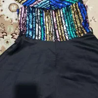 بارونی زرد مشکی  مجلسی دخترانه نیم تنه پشمی