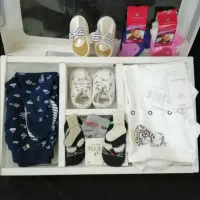 ست نوزادی ۷تیکه سایز ۱ برند (دانالو)،مقداری لباس|کفش و لباس بچه|قم, نیروگاه|دیوار