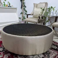 پاف پارچه ای  جلو مبلی گرد