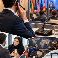 استخدام مترجم همزمان و پی‌درپی خانم