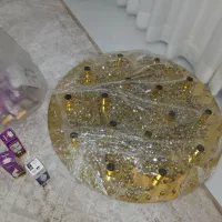 لوستر مدرن کریستالی|لوستر و چراغ آویز|رشت, باهنر|دیوار