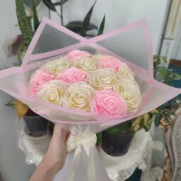 دسته گل روبانی آماده|گل مصنوعی|قم, دروازه چوبی|دیوار