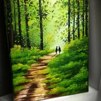 نقاشی،بوم،رنگ روغن ،