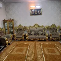 مبل سلطنتی ناهارخوری ورق طلاپارتیشن ساعت قدی کنسول