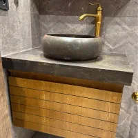 روشویی کابینتی با سنگ طبیعی