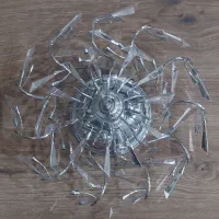 لوستر سقفی استیل چهار شاخه در حد نو