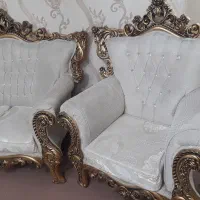 مبلمان  سلطنتی۷ نفره به همراه دوعدد عسلی ومیز وسط|مبلمان خانگی و میز عسلی|شهریار, شهریار|دیوار