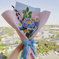 دسته گل کاموایی بافتنی خاص برای هدیه و کادو|گل مصنوعی|تهران, استاد معین|دیوار