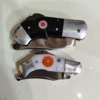 چاقو نیریزی ضامن دار کهنه وچاقو دولبه