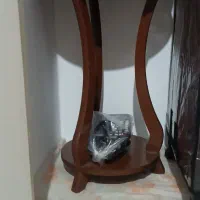 میز تلفن چوبی