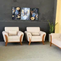 مبل راحتی اسکارلت ۷ نفره با کلاف چوب|مبلمان خانگی و میز عسلی|قزوین, |دیوار