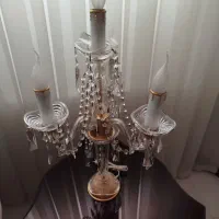 یک جفت شمعدان کریستال