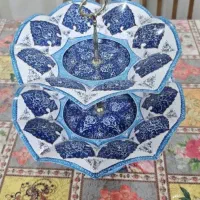 میوه خوری با ۴ تا پیش دستی مینا کاری ست