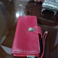 کیف دستی چرمی گاوی زرشکی اصل و دست باف