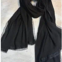 شال سافارین دور دانتل جت بلک(حراج آخر فصل)
