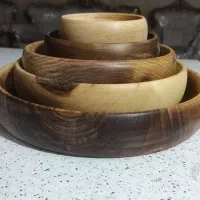 کاسه های چوب گردو 5تکه