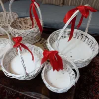 سبد حصیری چوبی ۸ عدد|صنایع دستی و سایر لوازم تزئینی|زنجان, |دیوار