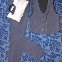 ژیله و شلوار پسرانه همراه با پیراهن سفید