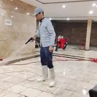 نظافت دوره ای پله پارکینگ نیروی ثابت و لوازم کار