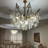 ۲عدد لوستر برنجی جفت|لوستر و چراغ آویز|تهران, جنت‌آباد مرکزی|دیوار