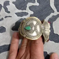 دستبند نقره انتیک قدیمی کار شده|کلکسیون اشیاء عتیقه|پاکدشت, حصار امیر|دیوار