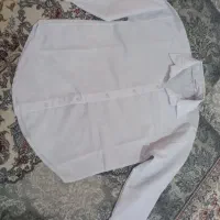 پیراهن مانتویی سفید دکمه دار نونو