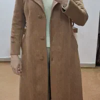 پالتو بسیار شیک قهوه ای شتری - سایز ۴۰تا ۴۲