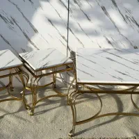 ست کامل جلومبلی و عسلی فرفوژه استیل فلزی گلمیز|مبلمان خانگی و میز عسلی|شیراز, دروازه قران|دیوار