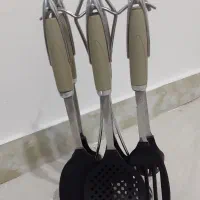 سرویس کفگیر ملاقه نسوز با پایه (استند)|ظروف پختوپز|الوند, |دیوار