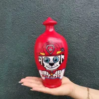 قلک سفالی طرح سگ های نگهبان