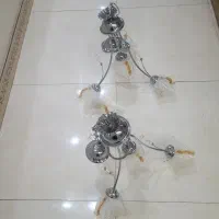 یک جفت لوستر استیل طرح لاله