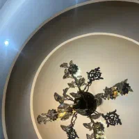 لوستر تمام برنجی 8 شعله در حد نو|لوستر و چراغ آویز|اردبیل, |دیوار