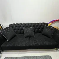 مبل چستر مشکی سه نفره تخت شو سفارشی|مبلمان خانگی و میز عسلی|اسلام‌شهر, شهرک انبیا|دیوار