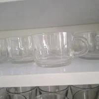 استکان دسته دار سوفله ودو دست استکان اصل فرانسه|ظروف سرو و پذیرایی|ابهر, |دیوار