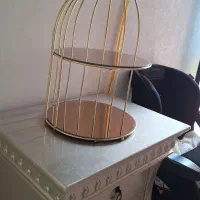 قفس دکوری  و گلدان طلایی