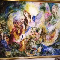 تابلوفرش دستباف طرح مینیاتوری