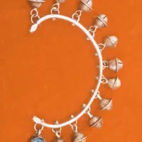 خلخال پابند نقره قاجاری آنتیک قدیمی پا بند عتیقه