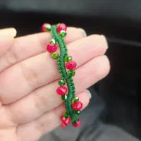 دستبند های مکرومه با کریستال هنری و مناسب یلدا