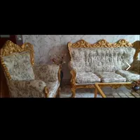 مبل سلطنتی هشت نفره تمیز بدون شکستگی|مبلمان خانگی و میز عسلی|قروه, |دیوار