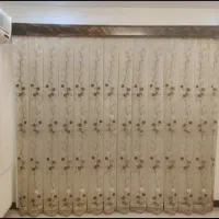 دو عدد پرده با آستر و کتیبه