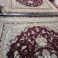 فرش 12 متری 500 شانه گل برجسته در حد نو|فرش|قزوین, |دیوار