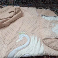 سرویس خواب کودک مخمل طرح قو